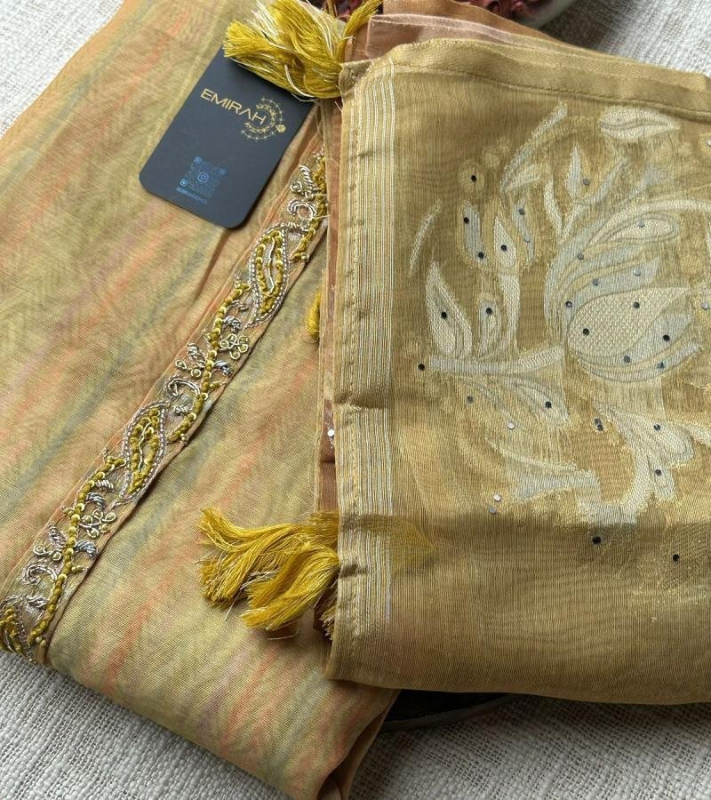 Soft Chanderi Unstiched Salwar Suit - Mixed Colors