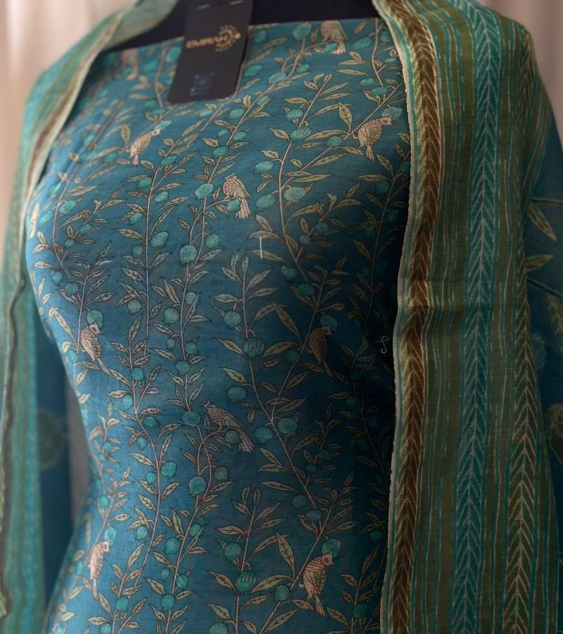 Maheswari Silk Unstitched Suit - Mixed Colors