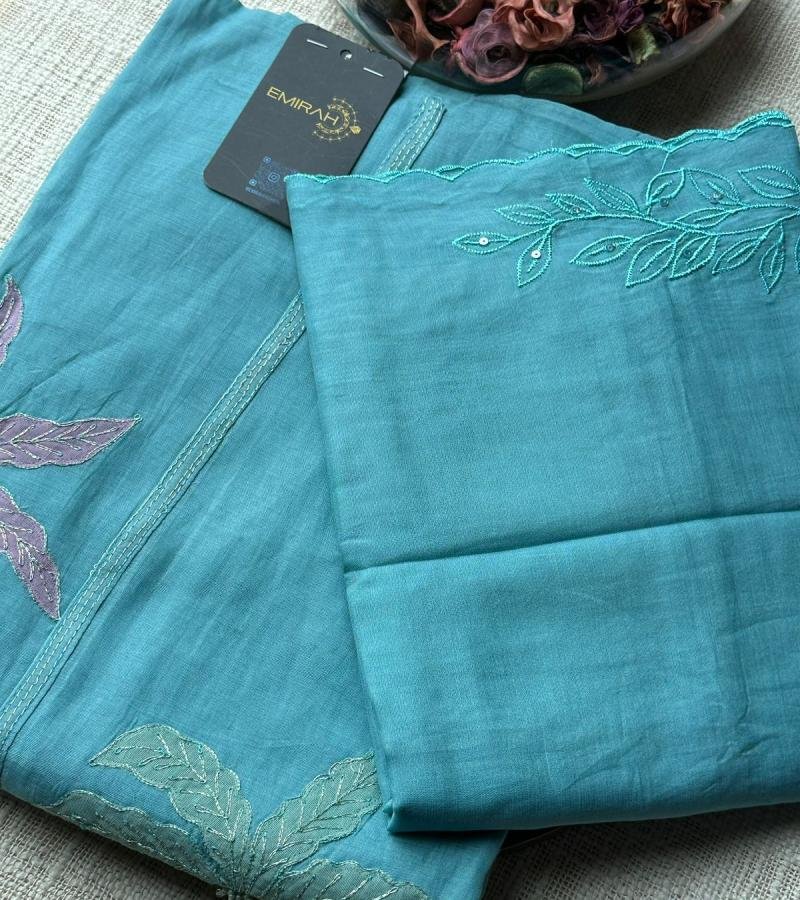 Graceful Mul Chanderi Suit with Subtle Details - Mixed Colors