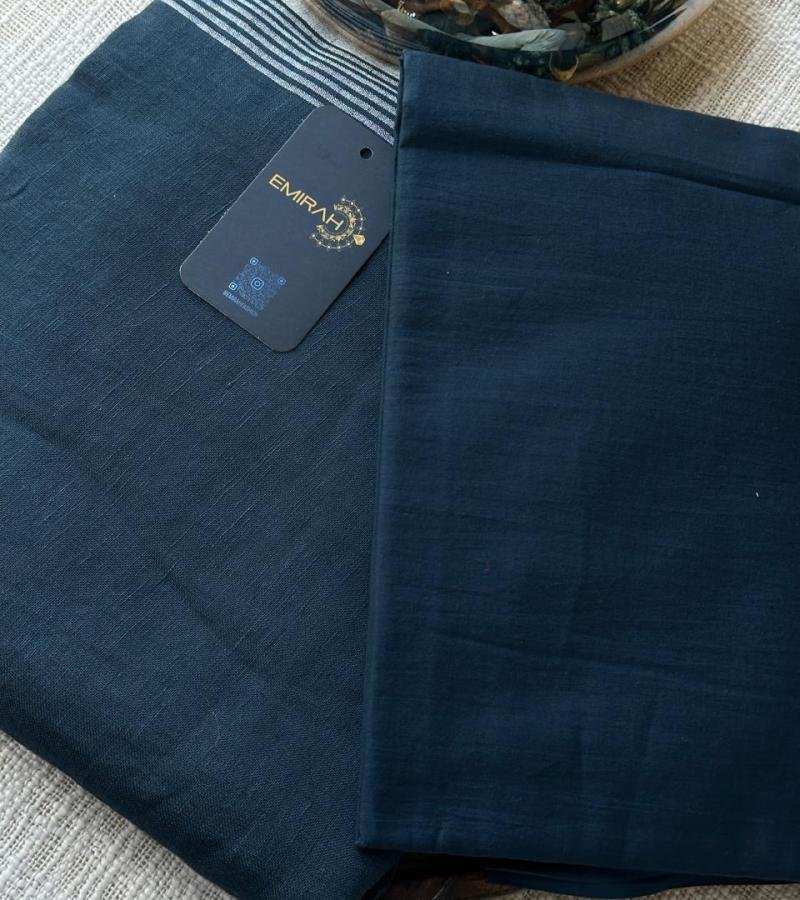 Classic Linen Suit with Printed Dupatta  - Mixed Colors