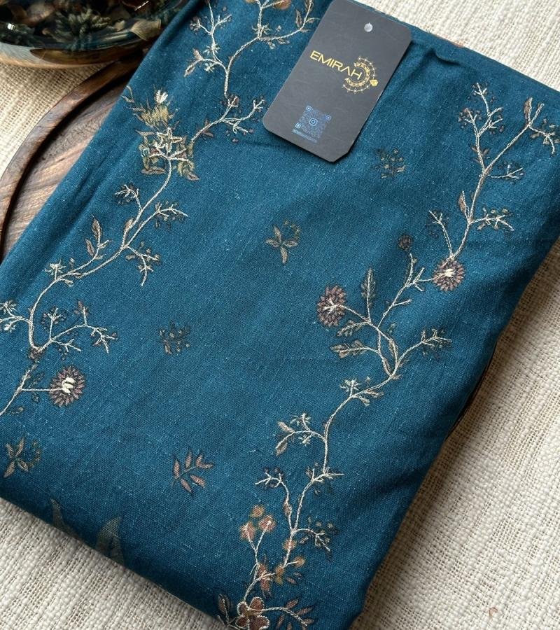 Teal Floral Printed Cotton Suit Set - Mixed Colors