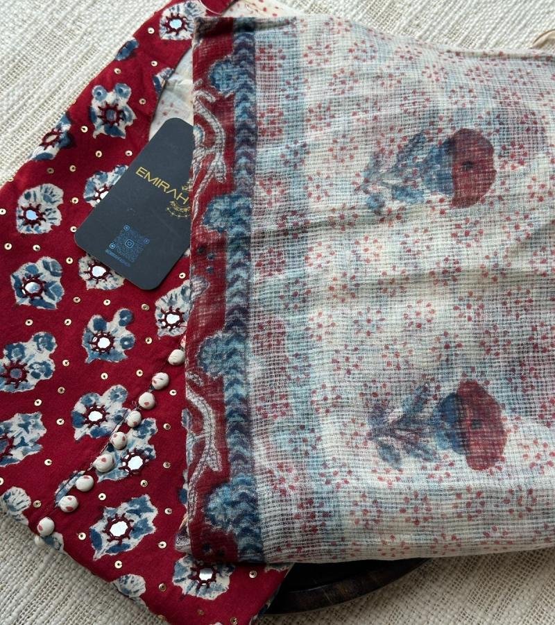 Charming Block Print Suit - Mixed Colors