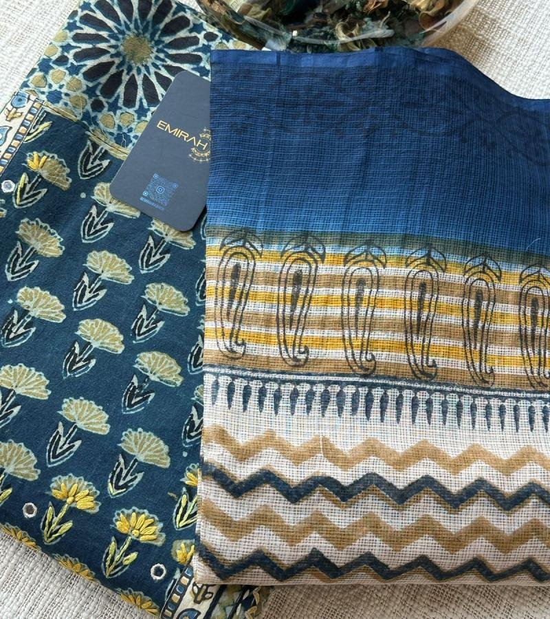 Handloom Cotton Suit Set with Kota Dupatta - Mixed Colors