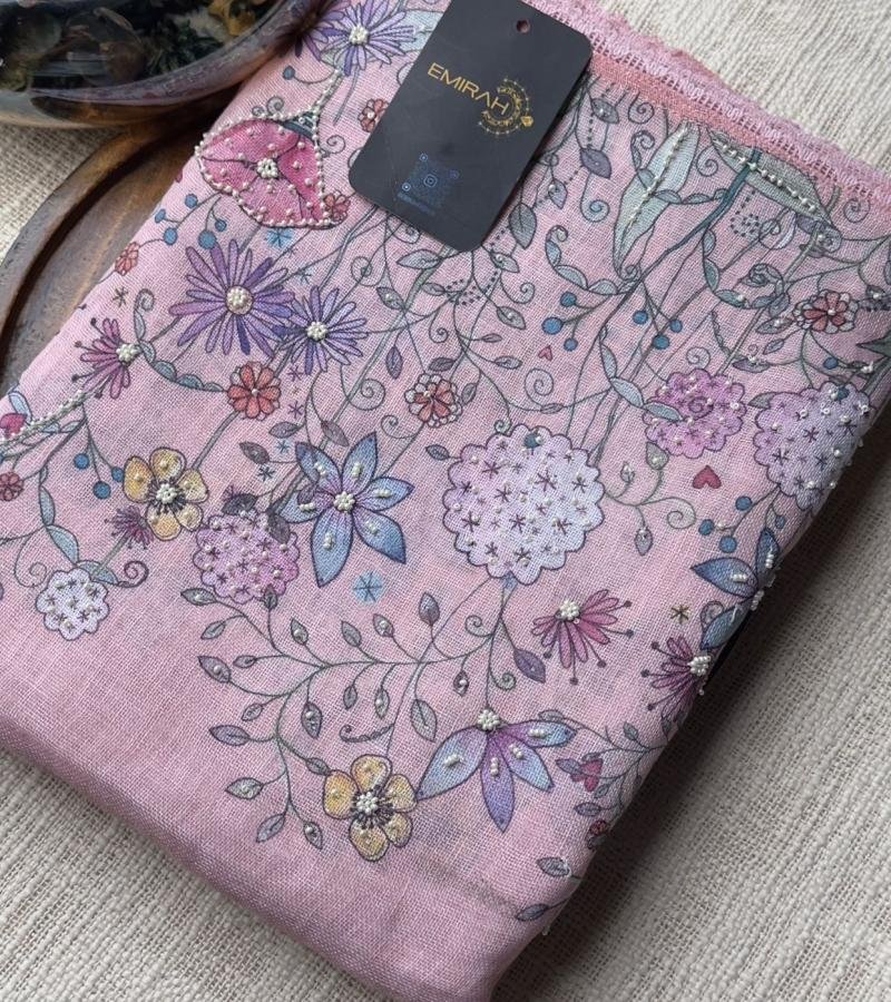 Elegant Semi-Linen Salwar Suit - Royal Blue