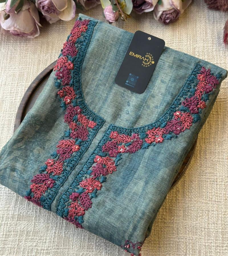 Textured Semi-Linen Floral Suit - Ruby Red