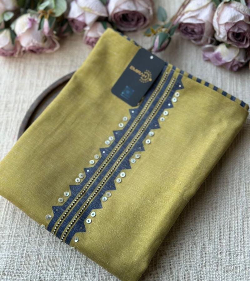 Minimalist Chanderi Elegance  - Ruby Red