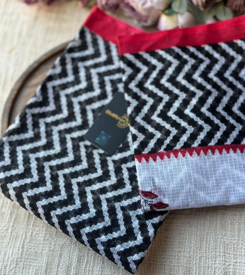 Chic Geometric Kota Doriya Suit - Royal Blue