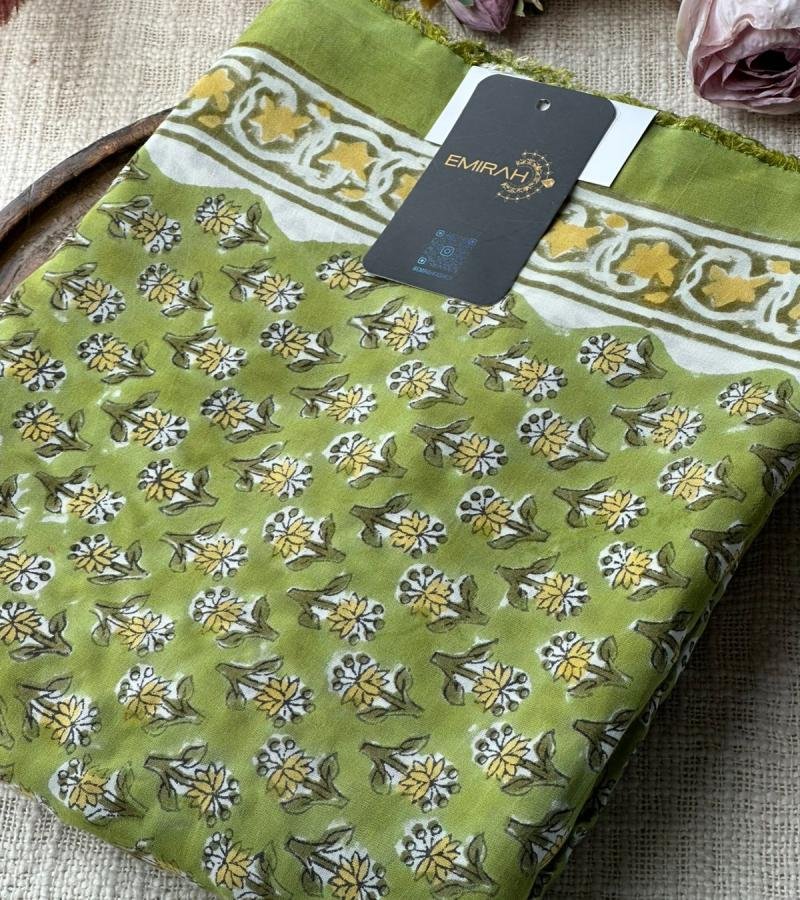 Fresh Floral Mul Cotton Suit - Gold