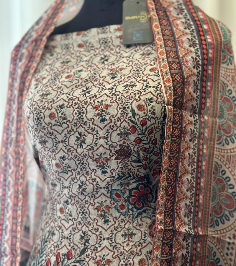 Viscose organza unstitched salwar suit - Mixed Colors