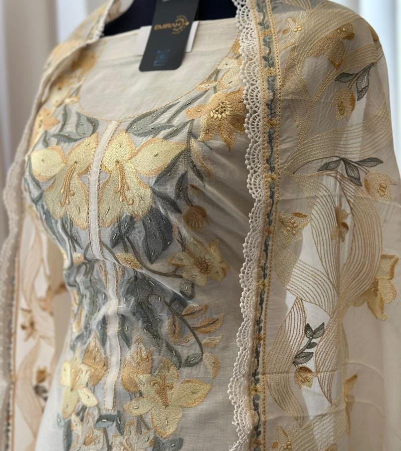 Silk Linen Unstitched Salwar Suit - Mixed Colors