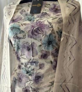 Blossoms on Linen - Jet Black