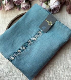 Ornate Floral Chanderi Silk Suit - Ruby Red