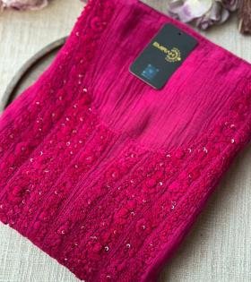 Graceful Mul Chanderi Suit - Royal Blue