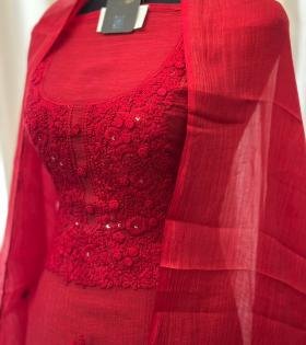 Mul Chanderi Suit with Intricate Embroidery - Emerald Green