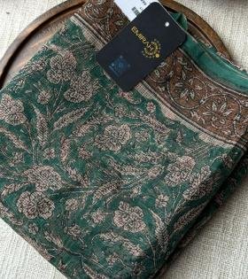 Rustic Floral Kota Doriya Suit - Silver