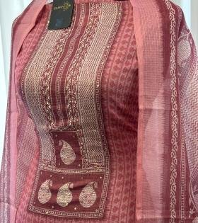 Woven Grace Kota Silk Ensemble - Royal Blue