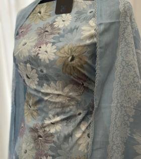  Floral Whisper Cotton Suit - Rose Pink
