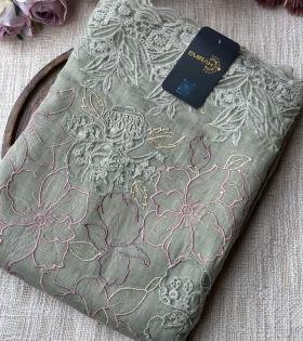 Elegant Floral Linen Ensemble - Rose Pink