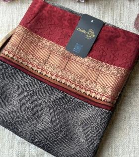 Heritage Maheshwari Elegance - Jet Black