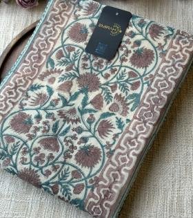 Pastel Garden Chanderi - Ruby Red