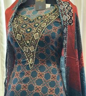 Regal Geometry Modal Satin - Emerald Green