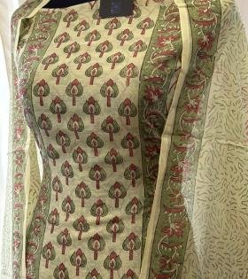 Heritage Bloom Silk Chanderi - Jet Black