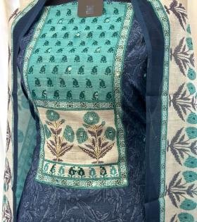 Emerald Tale Semi Linen Suit - Royal Blue
