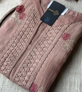 Mul Chanderi Suit Set - Ruby Red