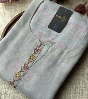 Semi linen suit set - Rose Pink