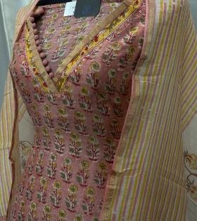 Timeless Chanderi Silk Elegance - Ruby Red