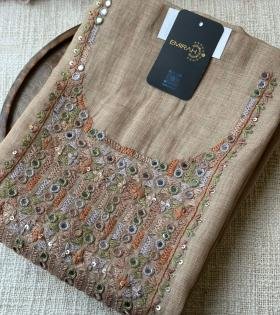 Zariya Tissue Linen Suit - Gold
