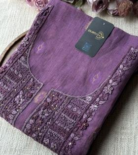 Meher Jamdani Weaving Suit - Mixed Colors