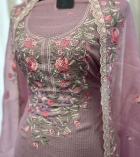 Net Kota Suit - Rose Pink
