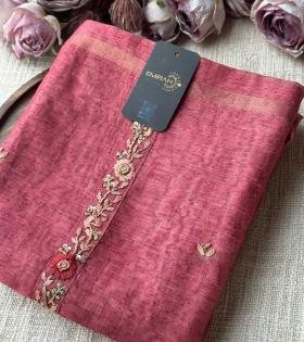  Timeless Kota Chanderi Grace   - Rose Pink