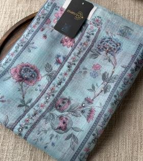 Blossom Whispers Kota Silk - Royal Blue