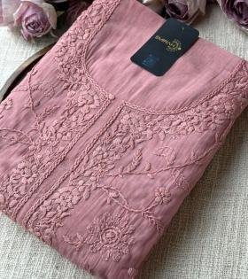 Rosette Grace Mul Chanderi - Rose Pink