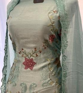 Enchanted Garden Mul Chanderi - Mixed Colors