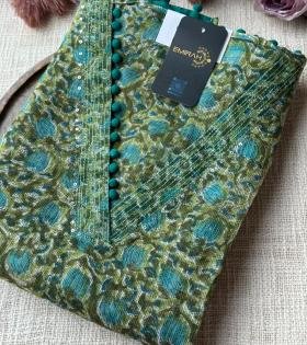 Verdant Grace Kota Doriya - Emerald Green