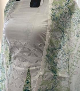 Cotton applique suit - Mixed Colors
