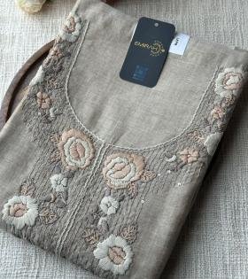 Chanderi with Jamdani Weaving - Gold