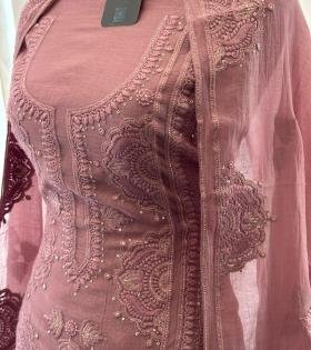 Mul Chanderi Floral Grace  - Mixed Colors