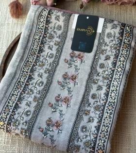 Semi-Linen Embroidered Suit  - Mixed Colors