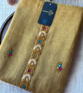 Chanderi with Jamdani Weaving - Mixed Colors