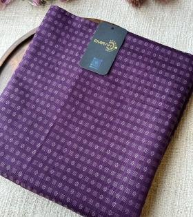 Purple Tussar Silk Suit  - Mixed Colors