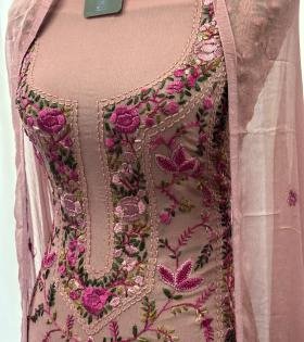 Georgette Suit - Rose Pink
