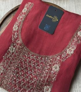 Organza Embroidered Salwar Suit  - Mixed Colors