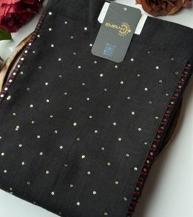 Midnight Charm – Elegant Cotton Suit  - Jet Black