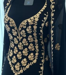  Elegant Black Georgette Suit - Jet Black