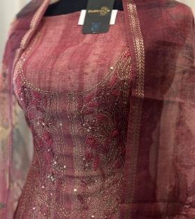 Elegant  Chanderi Suit - Mixed Colors