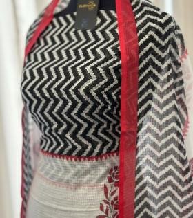 Chic Geometric Kota Doriya Suit - Royal Blue